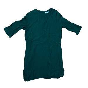 Stockholm atelier & other stories emerald green shift dress 3/4 length 12